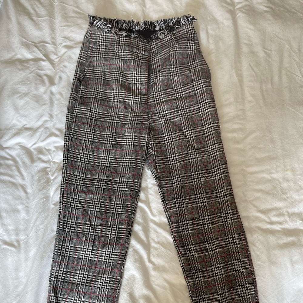 Express ankle high rise pant plaid - size 0L